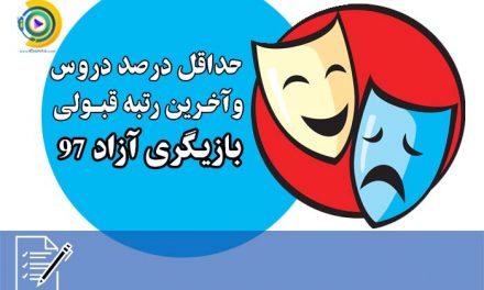 حداقل درصد دروس و آخرین رتبه قبولی بازیگری آزاد 98